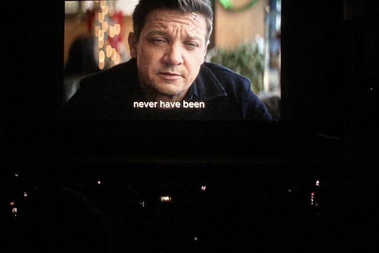 Masterclass mit Jeremy Renner in Rom: der Schauspieler in einem seiner Filme, Foto: Anne Wotschke.